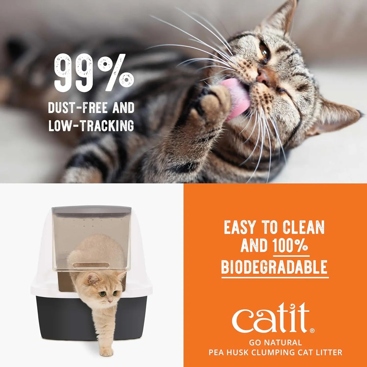Natural Pea Husk Clumping Cat Litter Dust Free Odor Control