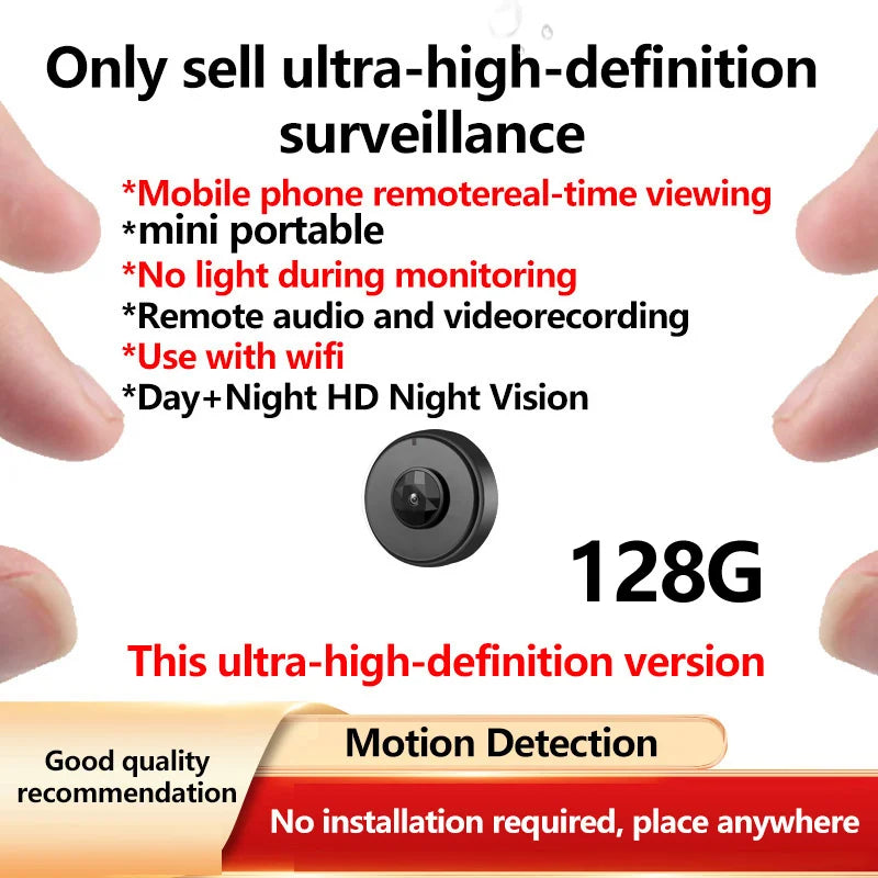 A Brand Ultra-High Definition Small Camera Wireless Monitor Home Wifi Remote Mobile Phone 360-Degree Panoramic Mini Photography Indoor Home Connected Plug-In-Free Cat Eye Non-Micro Non-Invisible Non-Hidden