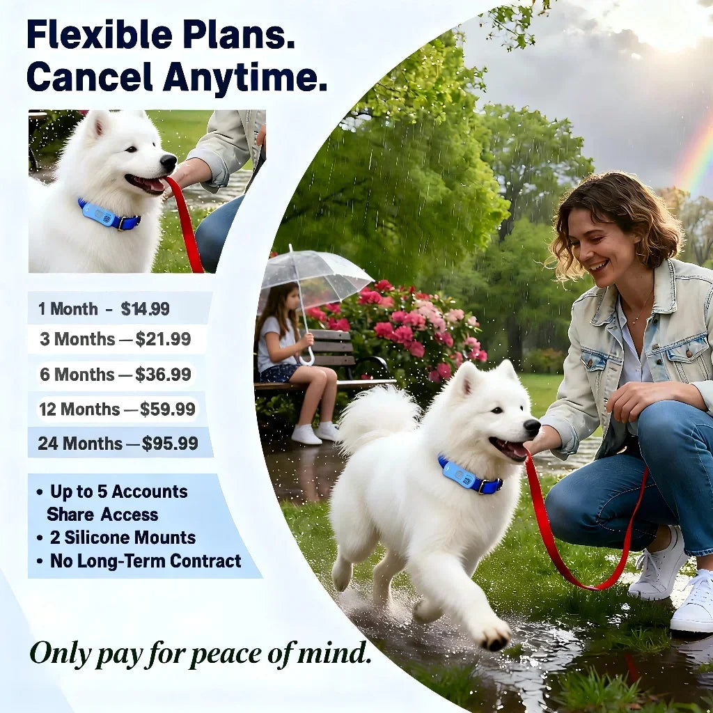 Wanwaytech GPS Pet Tracker With IoT SIM Unlimited Distance Tracking