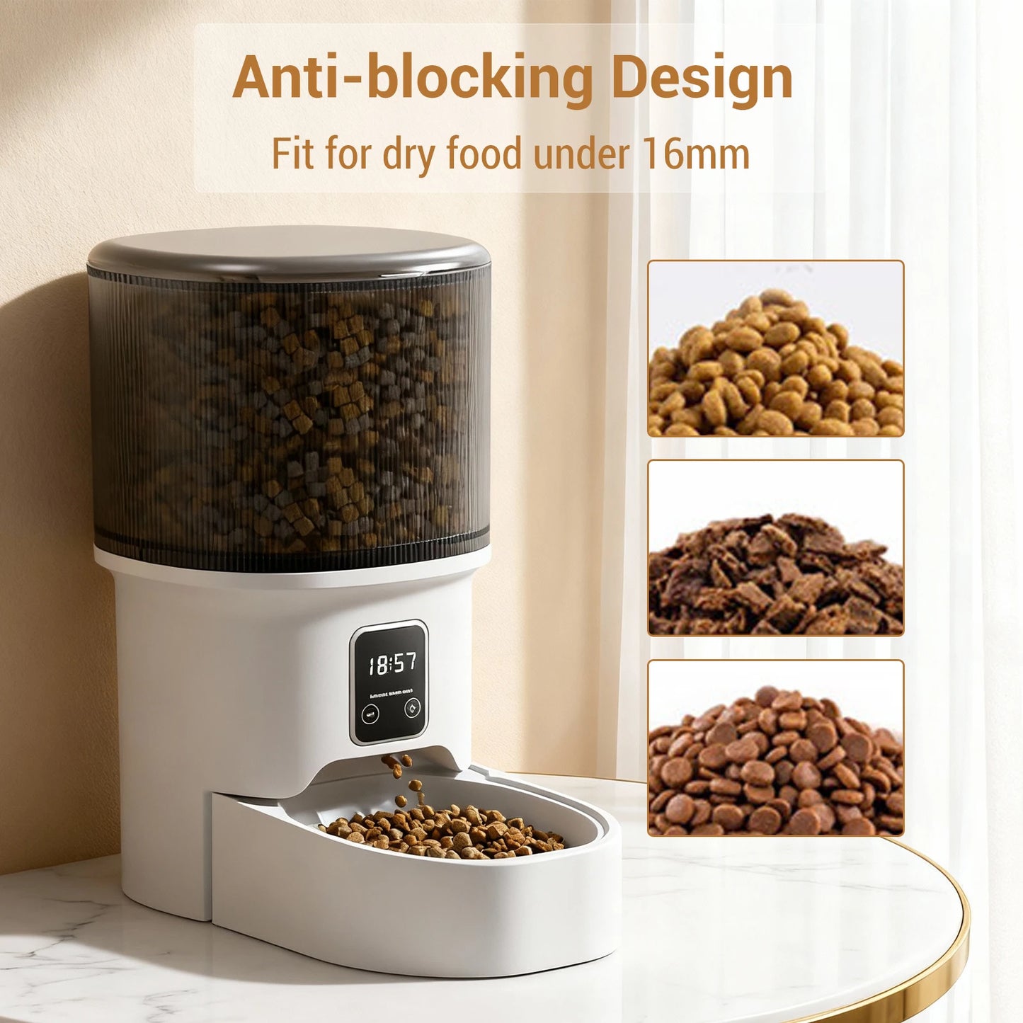 Acekool Automatic Cat Feeder With Timer And Portion Control