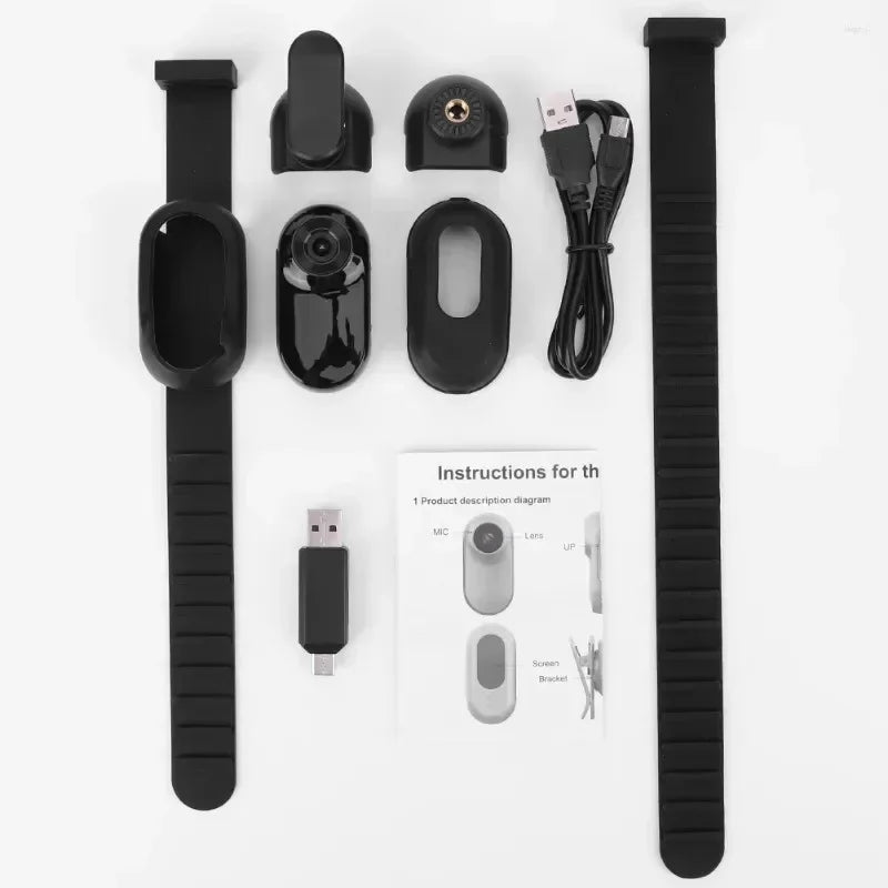 LISMCN Portable Pet Camera 1080p HD Detachable Collar Cam
