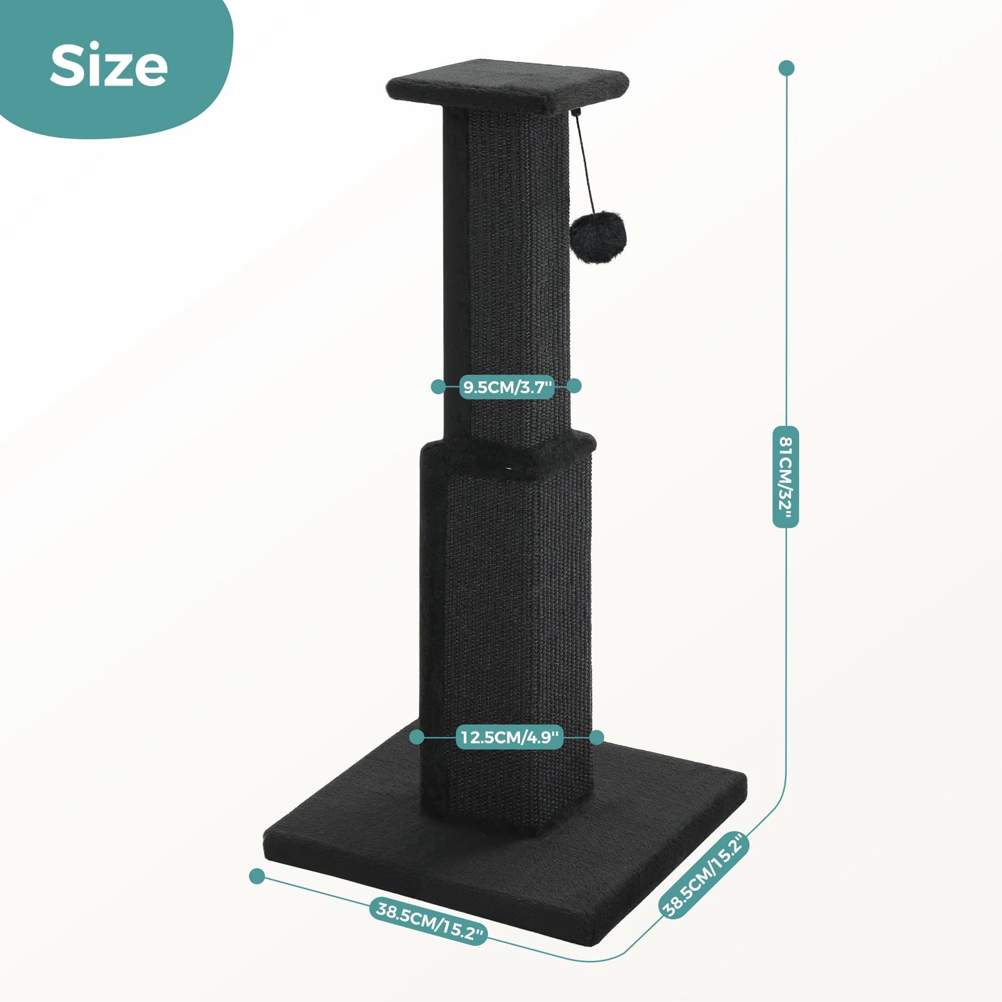 PAWZ Road Cat Scratching Post for Indoor Cats