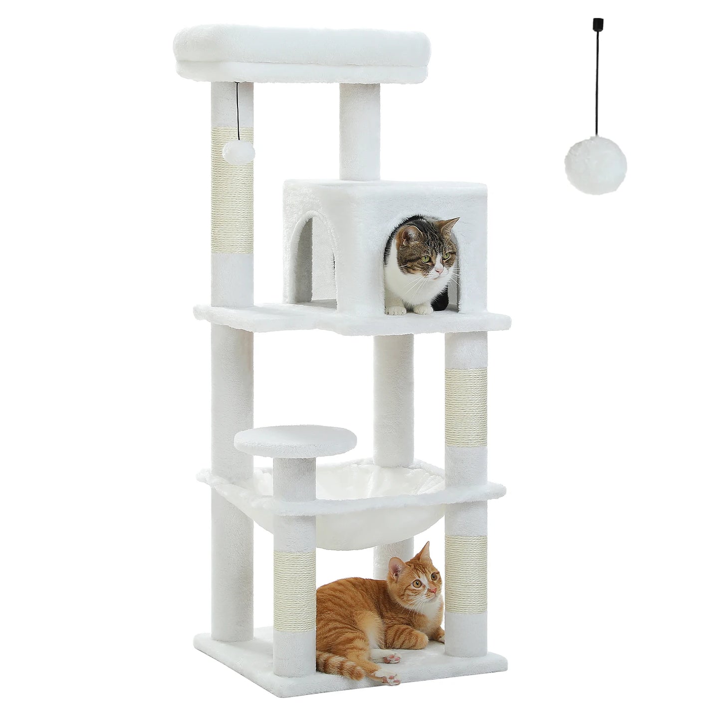 PETEPELACN Cat Tree Indoor 5-Tier Cat Tower With Metal Frame