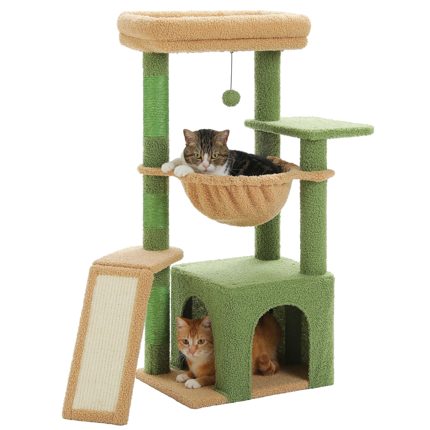 PEQULTICN Small Cat Tree With Natural Sisal Scratching Post