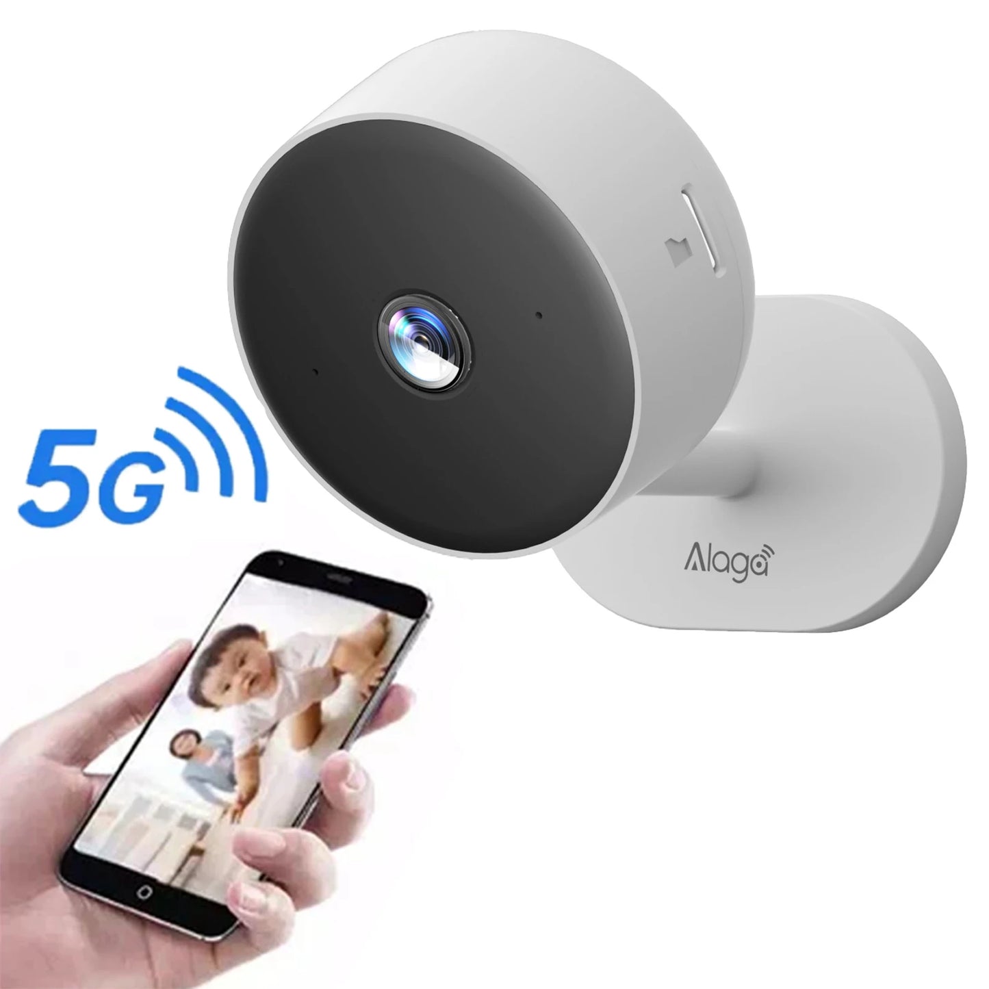 2pcs Alaga 2K WIFI security camera, suitable for pet/elderly/home security cameras, with two-way communication security camera