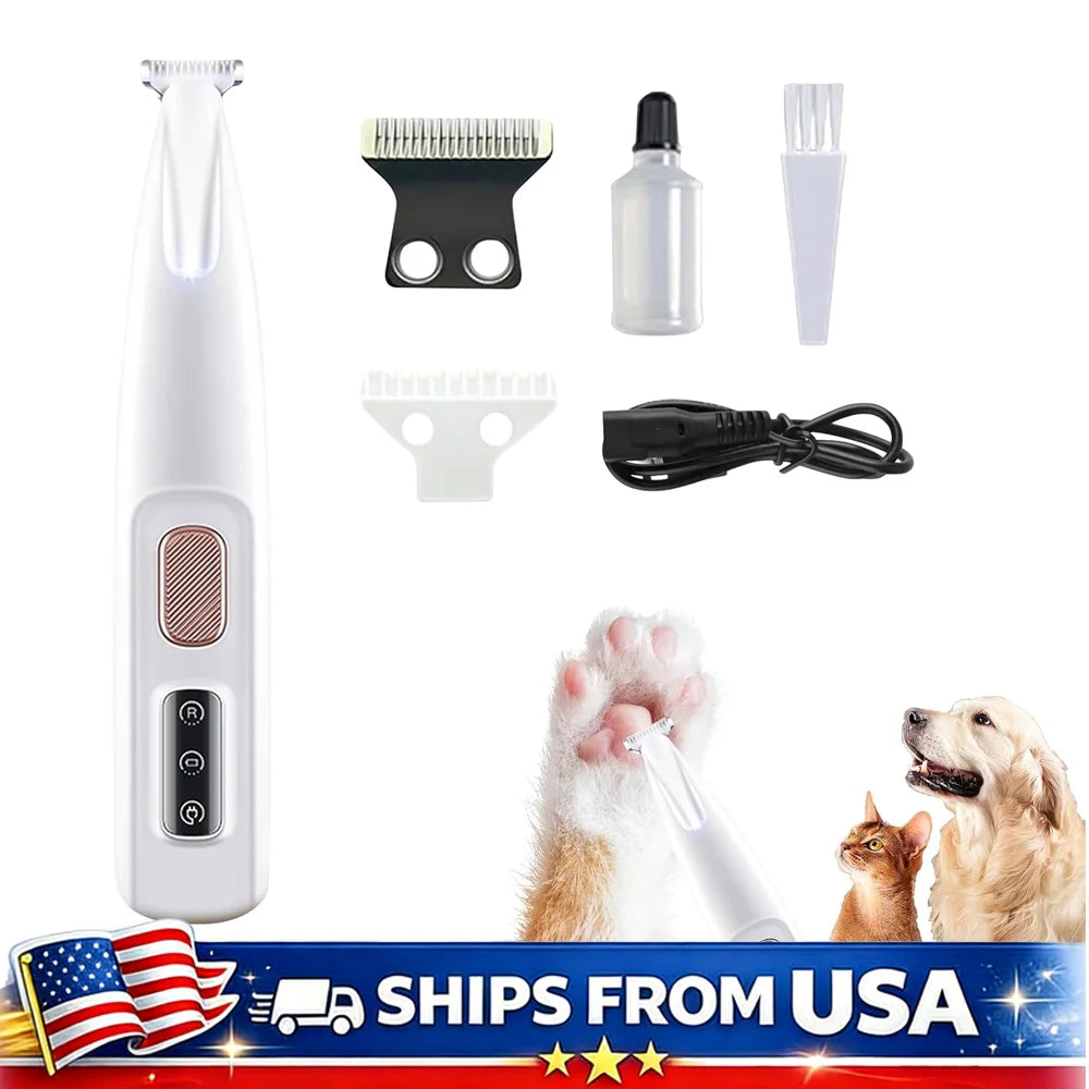 Cat And Dog Paw Trimmer With LED Light Rechargeable Battery