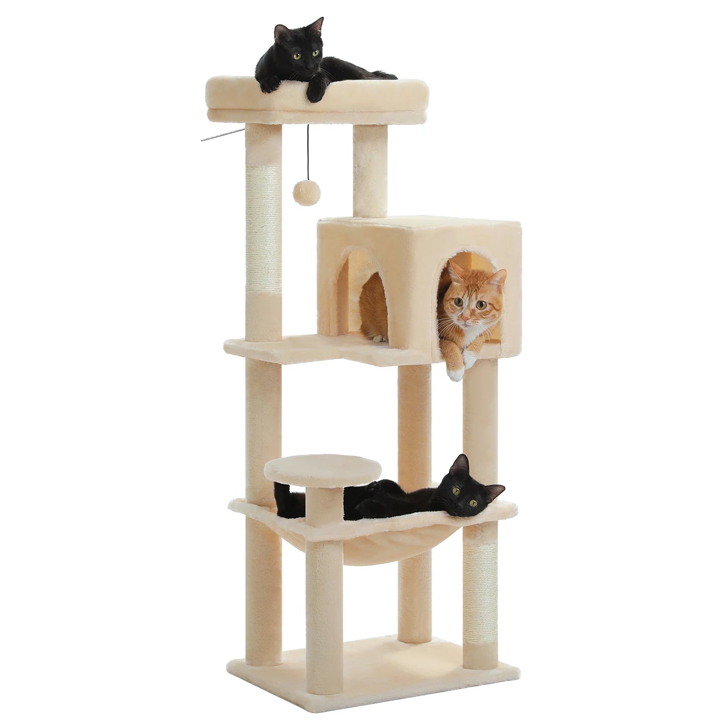 PEQULTICN 5-Level Cat Tree With Perch And Hammock