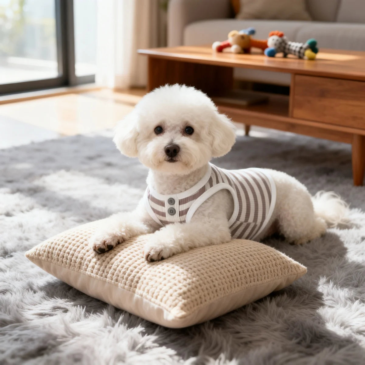 Striped Cool Pet Vest Breathable Summer Outfit For Dogs Cats