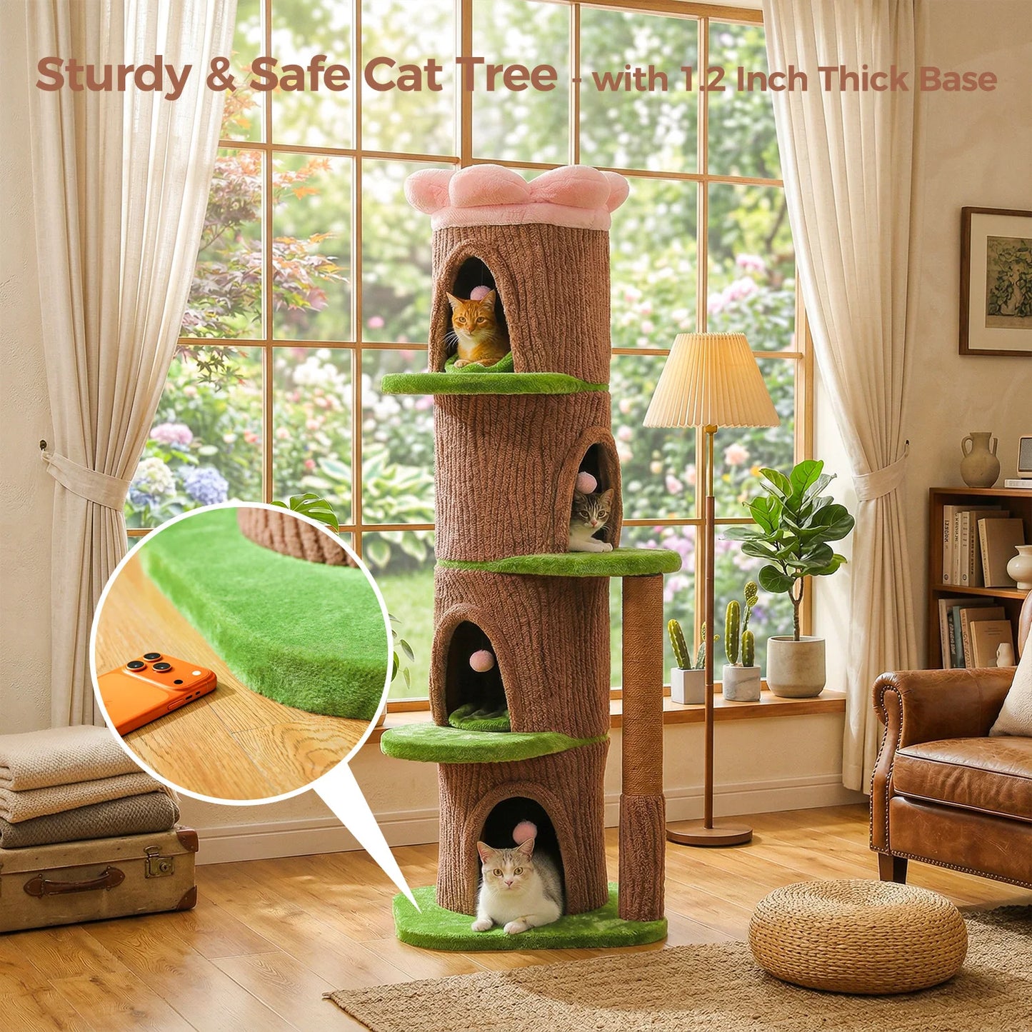 PAWZ Road Cat Tree Tower With Condos And Scratching Post