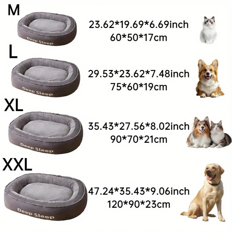 Pet Bed Donut Round Dog Cat Cushion Soft Washable Comfort