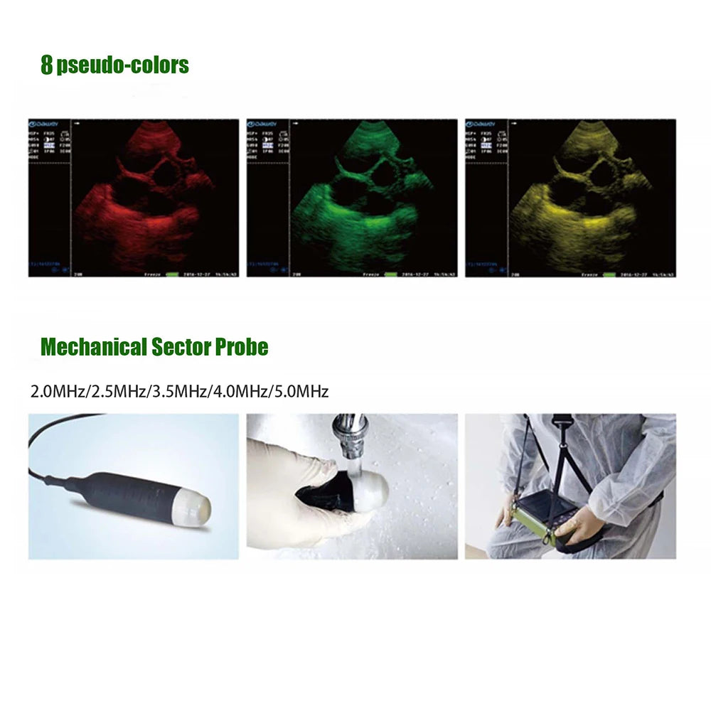 DAWEI Portable Veterinary Ultrasound Scanner for Pregnancy with 3.5MHz Probe