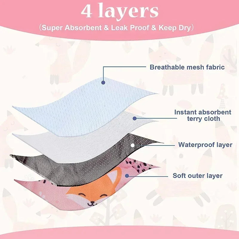 Washable Dog Diapers Physiological Pants Cute Cartoon Print Female Dog Diaper Underwear Dog Sanitary Panties pañales para perros