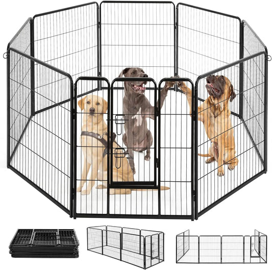 Dog Playpen Heavy Duty Metal Exercise Pen Rust-Resistant