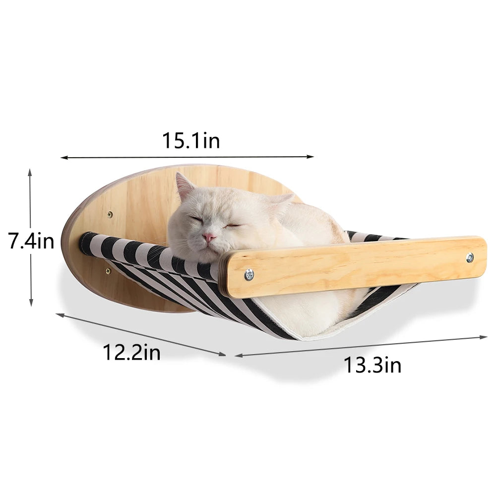 PETRAVELCN Cat Climbing Wall Shelf Four Step Scratching Post