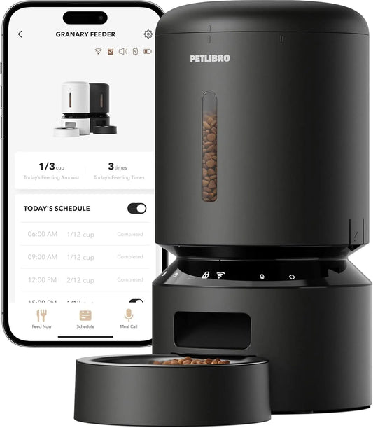 Smart Automatic Pet Feeder With App Control And Backup Power