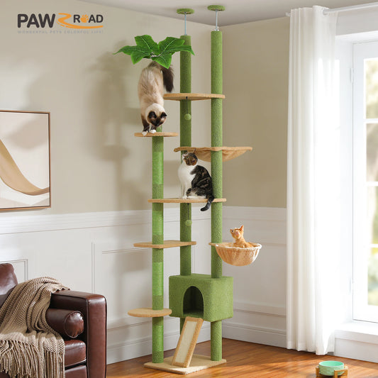 PETEPELACN Cactus Cat Tree Floor to Ceiling Cat Tower