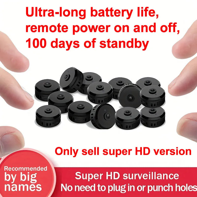 D Brand Ultra-High-Definition Small Camera Wireless Monitor for Home Use, Wifi Remote Mobile Phone 360-Degree Panoramic Mini Camera for Indoor Home Use, No Need for Power Plug, Cat Eye, Non-Miniature, Non-Invisible, Non-Conce