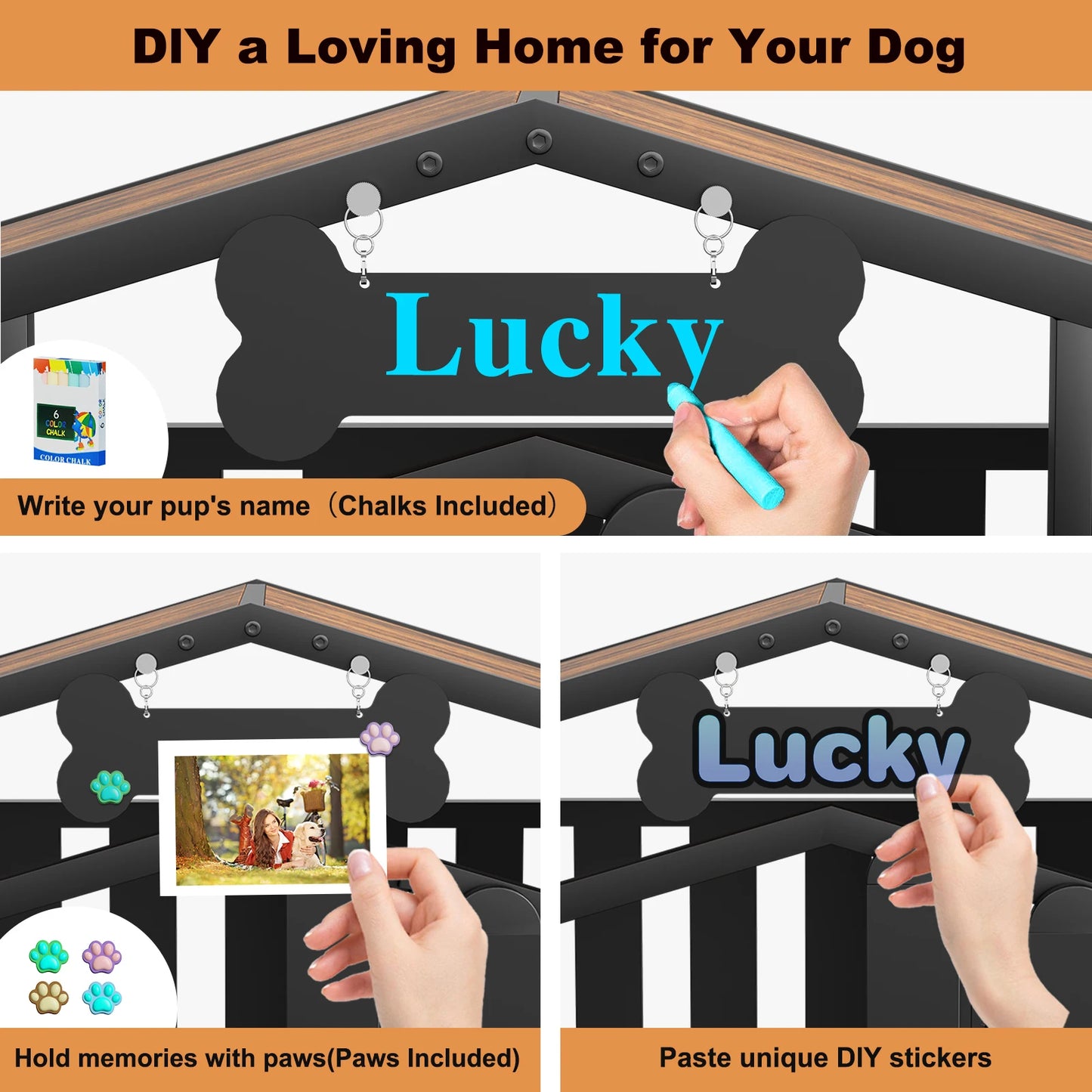 Heavy Duty Dog Crate Furniture With Wheels