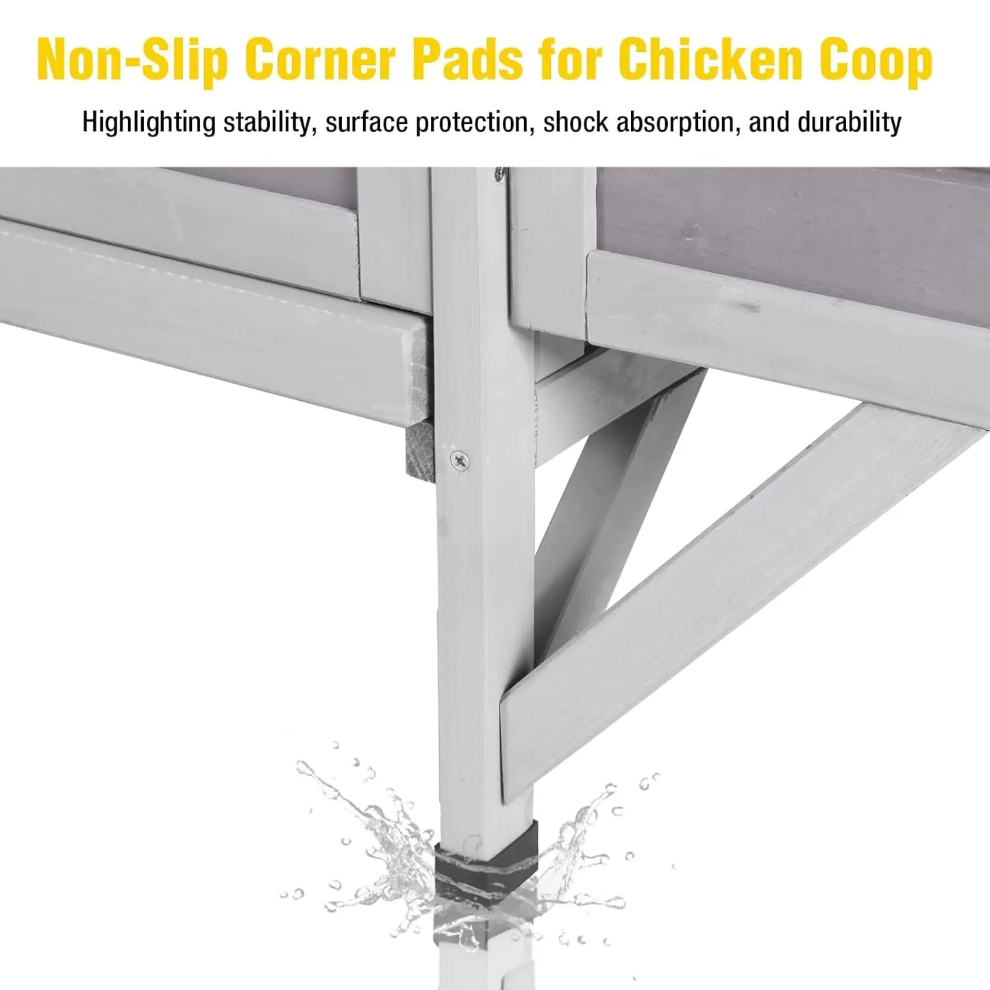 Outdoor Wooden Chicken Coop With Expandable Run
