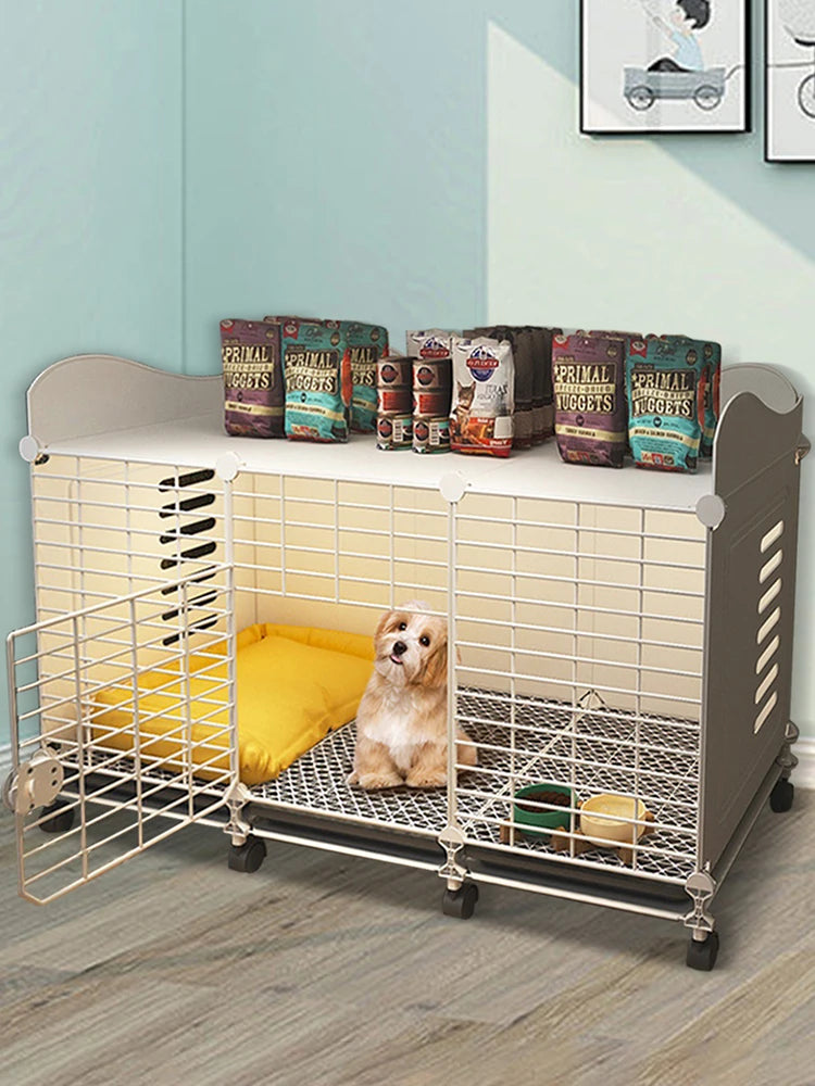 Dog Kennel With Wheels And Tray Indoor Wire Crate