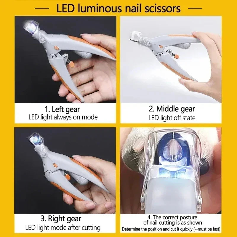 LISM Nail Clipper With LED Light For Cats And Dogs