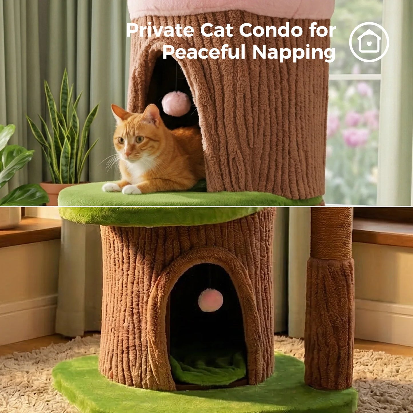 PAWZ Road Cat Tree Tower With Condos And Scratching Post