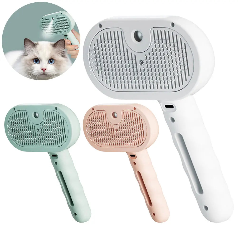 Shunmaii 3in1 Cat Steam Grooming Brush With Release Button