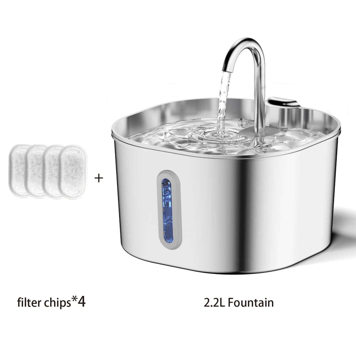 Automatic Stainless Steel Pet Water Fountain for Cats and Dogs