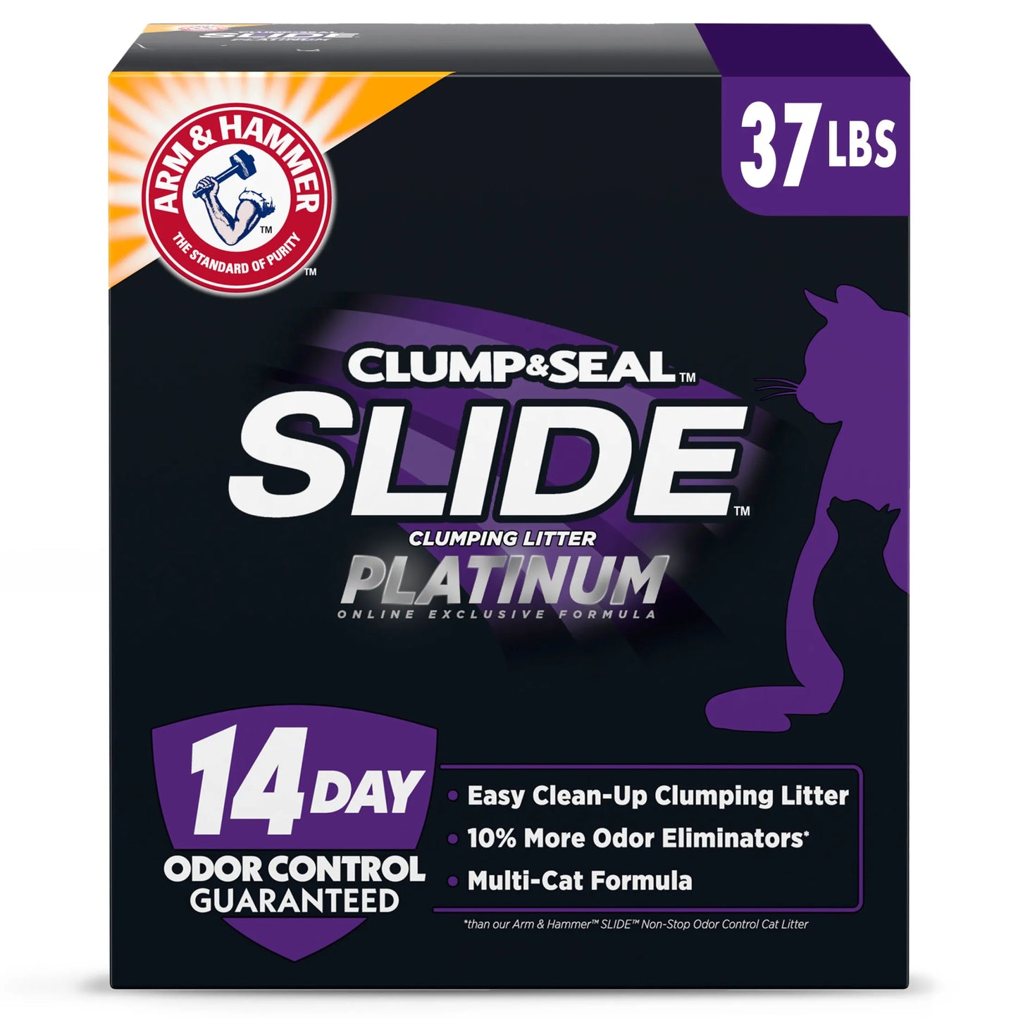 Platinum Slide Easy Clean Clumping Multi-Cat Litter 37 lb