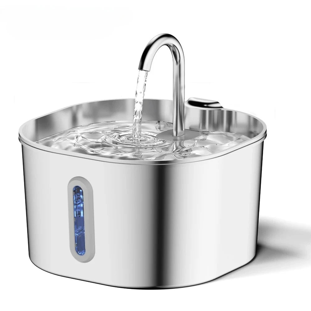 Automatic Stainless Steel Pet Water Fountain for Cats and Dogs