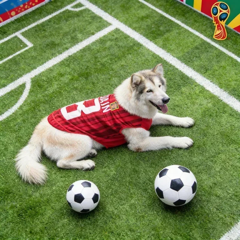New Hot Cat Clothes Breathable Mesh for Pet World Cup National Team Jersey Football Themed Pet T Shirt Puppy Soft Quick Dry Vest