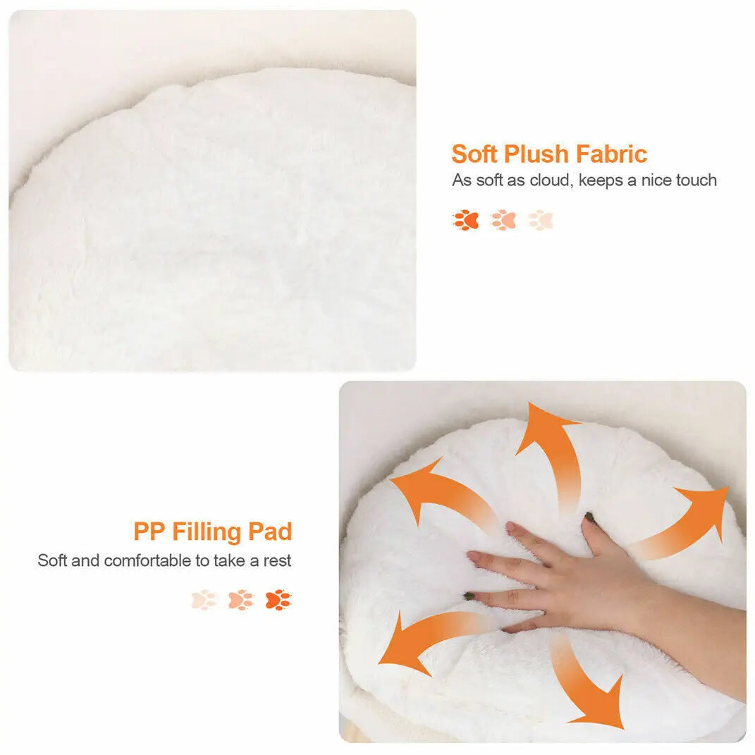 NONECN Luxury Soft Cat Bed Warm Plush Fabric Nesting Chair
