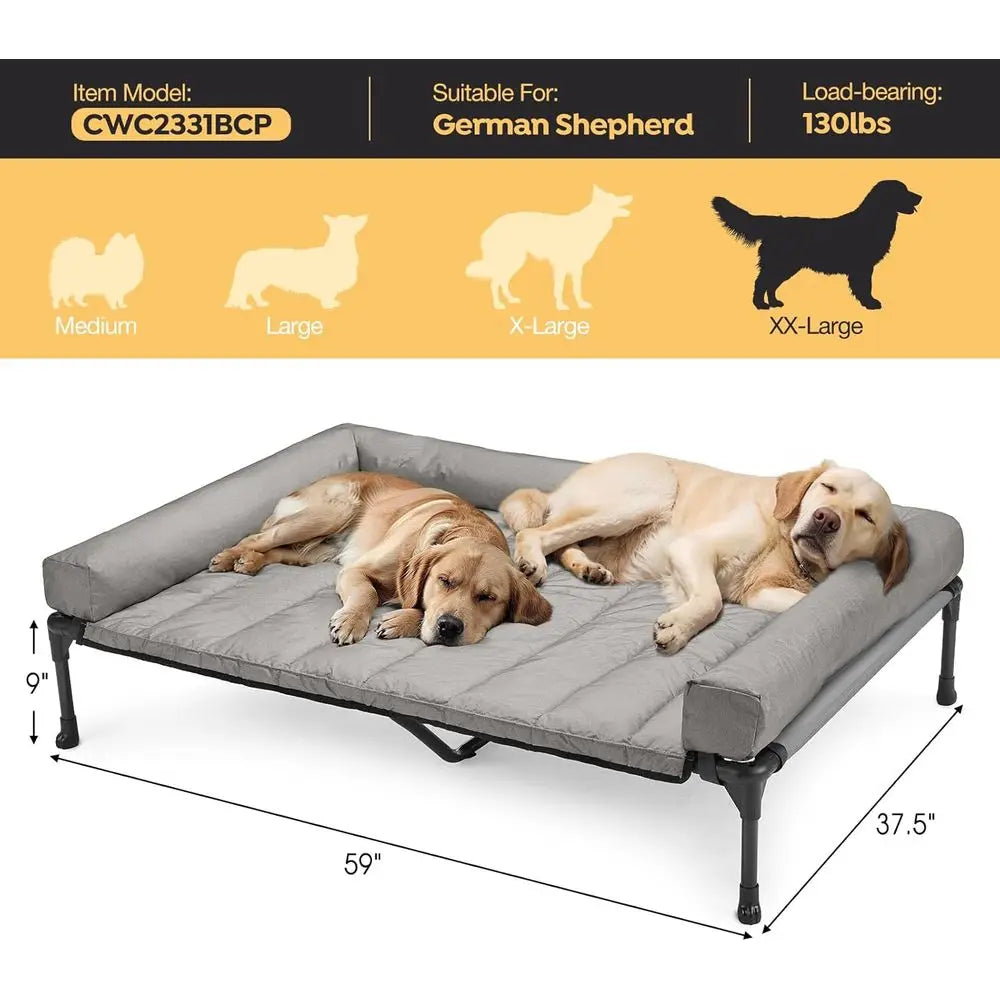 Cooling Elevated Dog Bed with Non Slip Teslin Mesh