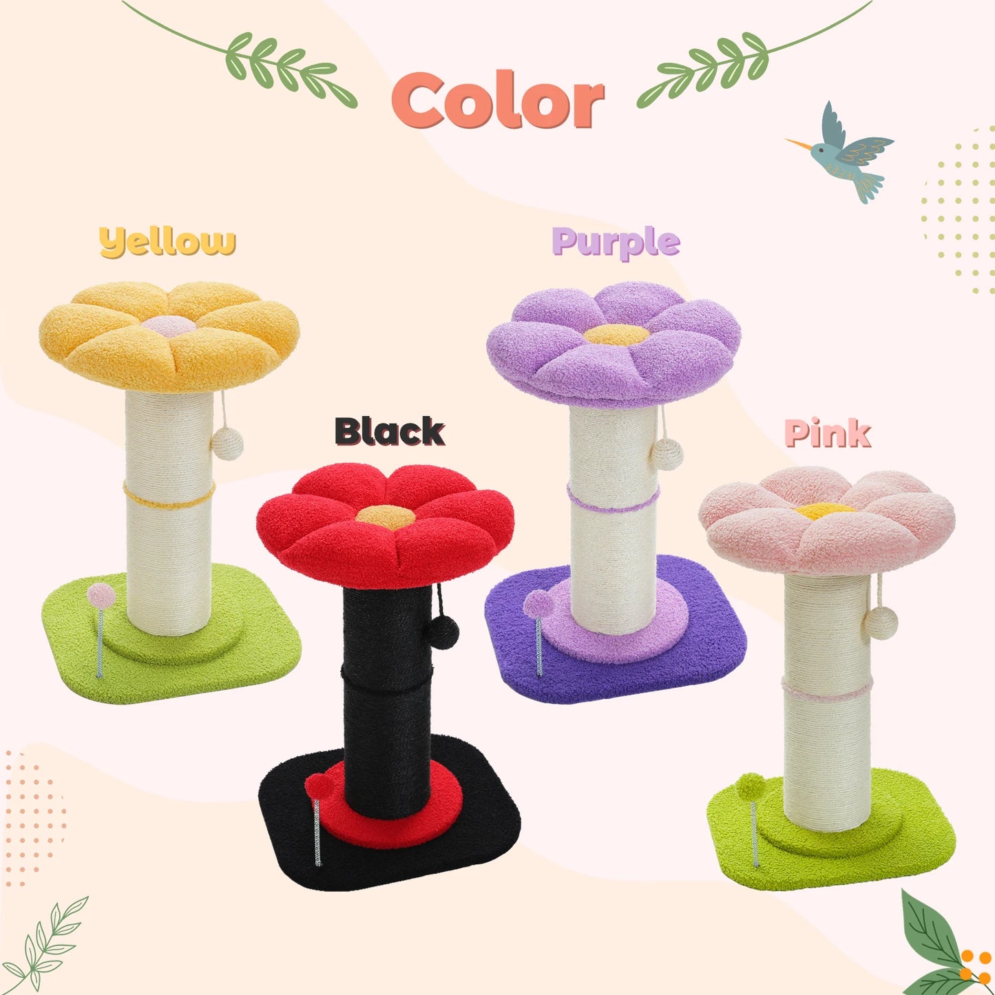 PAWZ Road Flower Cat Tree Scratching Post Indoor Use