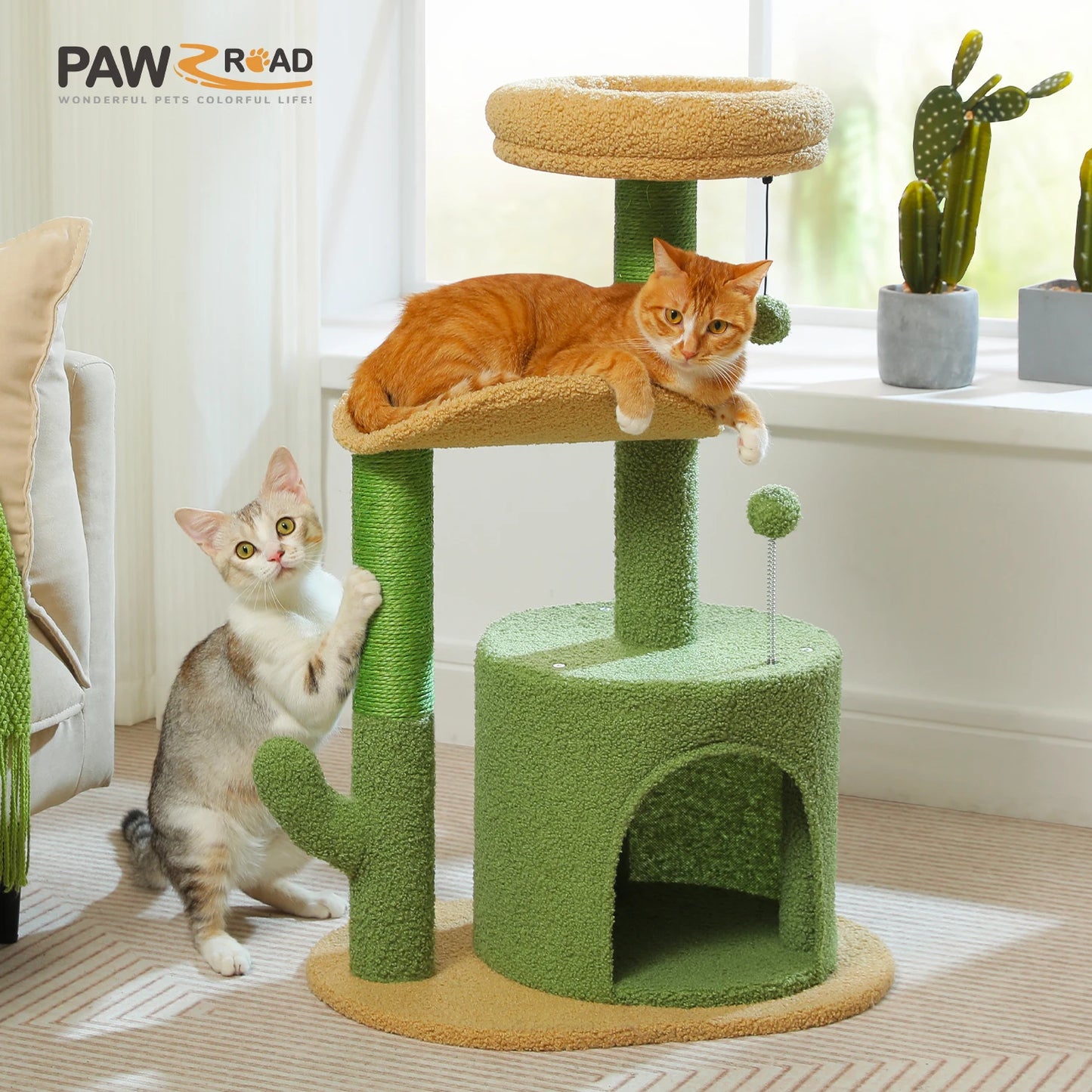 PEQULTICN Flower Cat Tree For Indoor Cats With Plush Perches