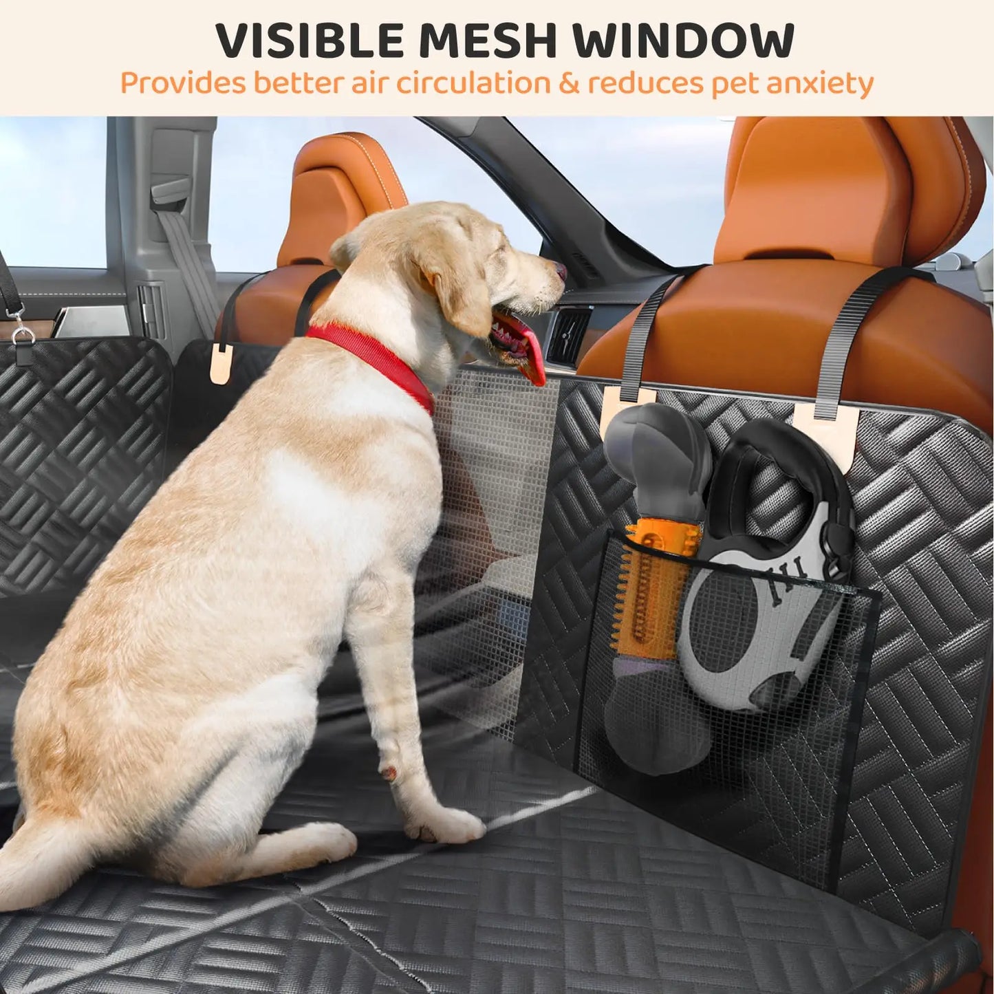 Rear Seat Dog Hammock Cover With Hard Bottom Extender