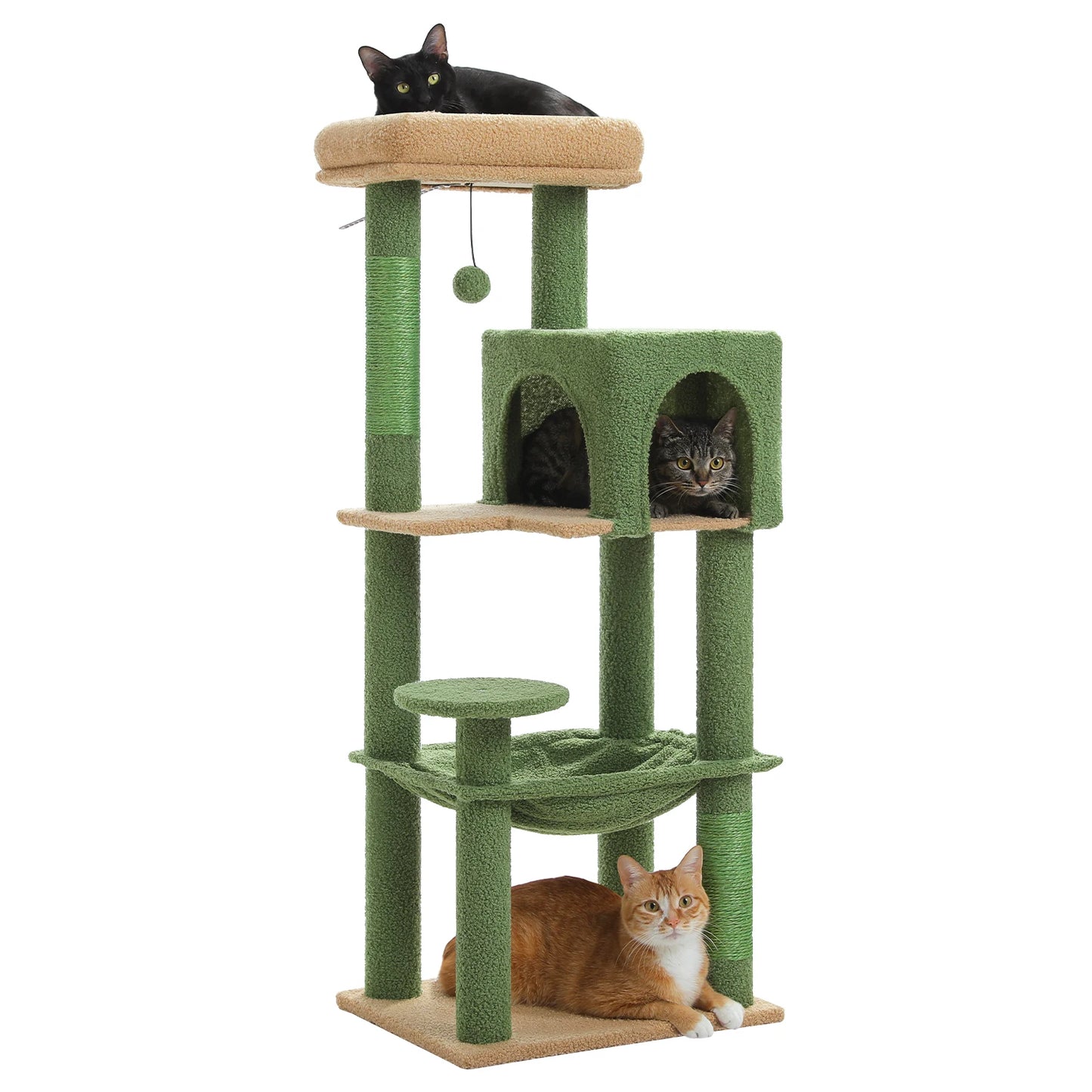 PEQULTICN 5-Level Cat Tree With Perch And Hammock