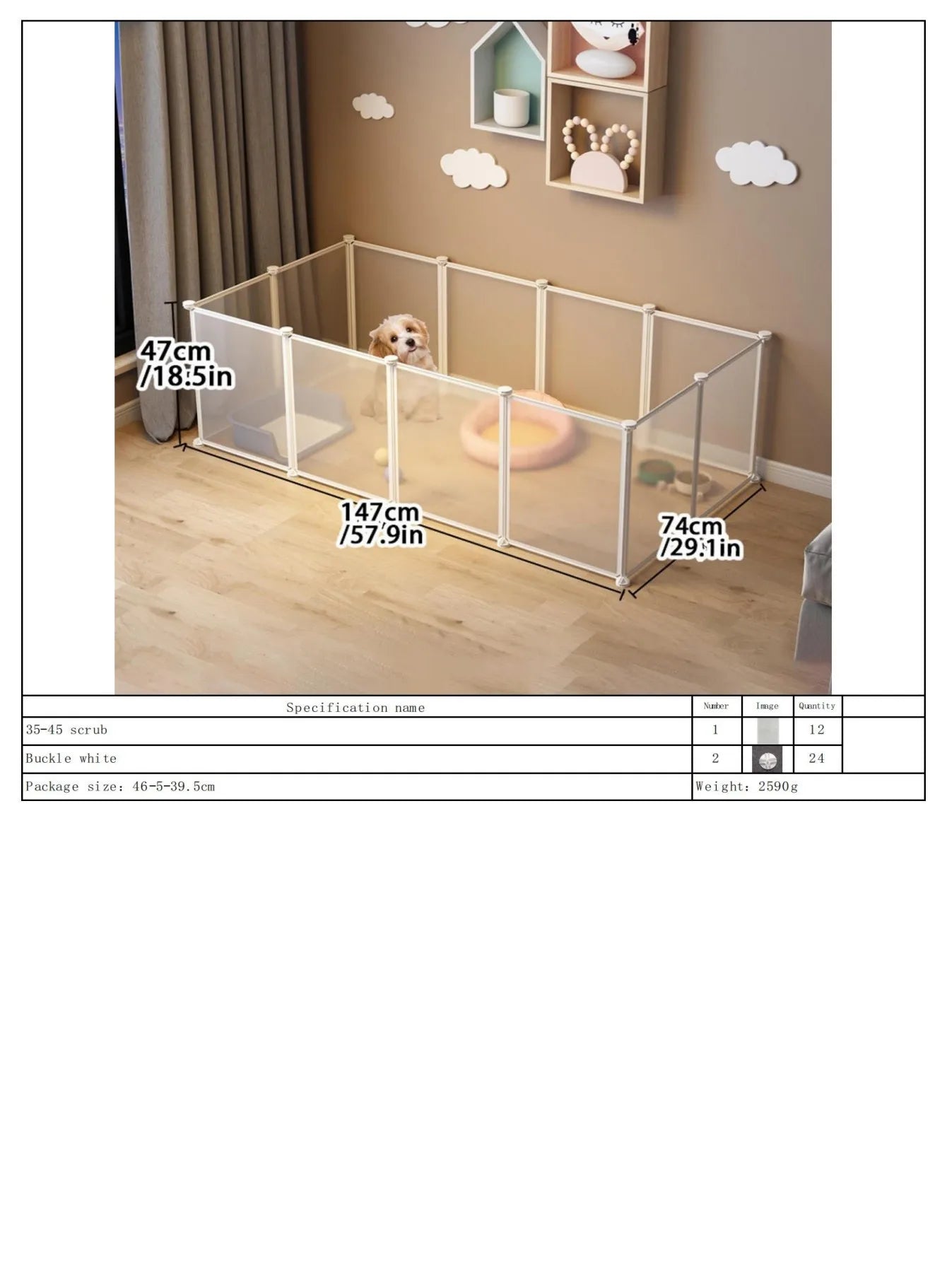 Pet Fence Double Layer Cat Cage Indoor Kitten Dog Gate