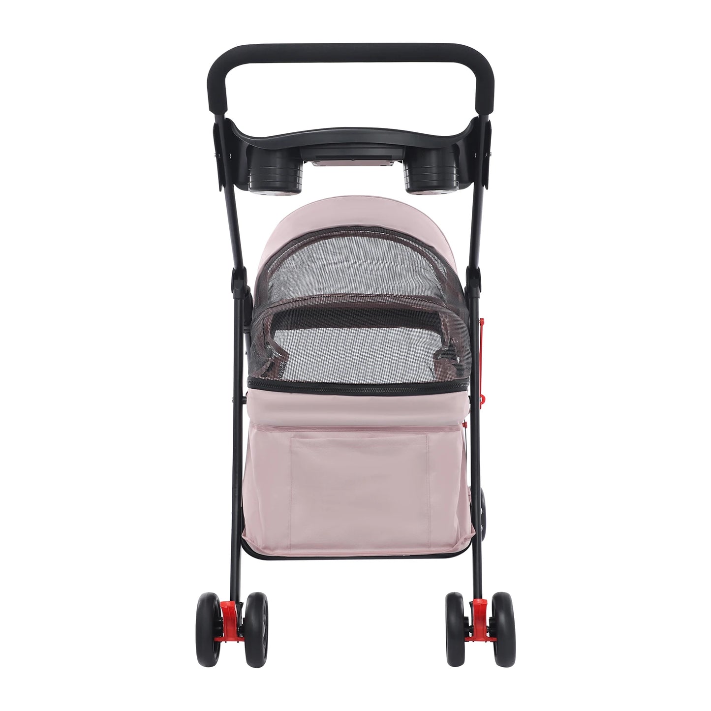 Foldable Pet Cart Carbon Steel Oxford Cloth 360 Front Wheels