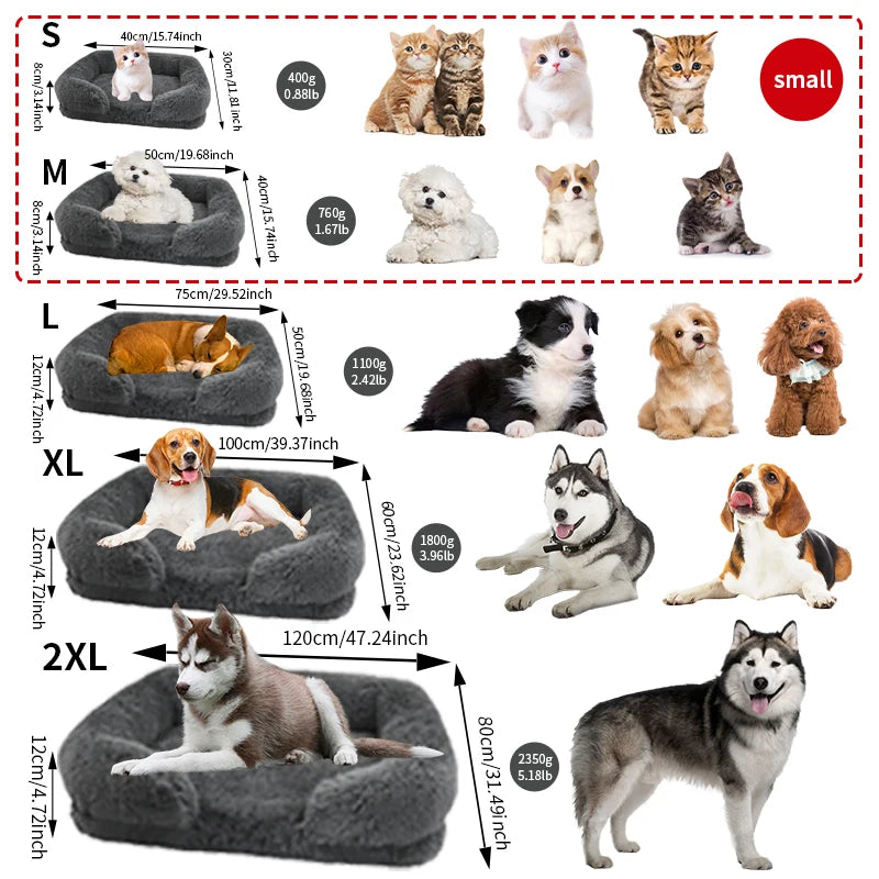 Orthopedic Thickened Dog Bed For Large Dogs With Washable Cover