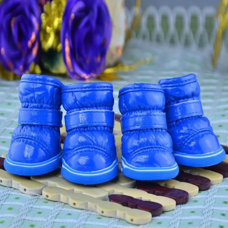 Warm Waterproof Winter Dog Shoes For Small Dogs Fleece Boots