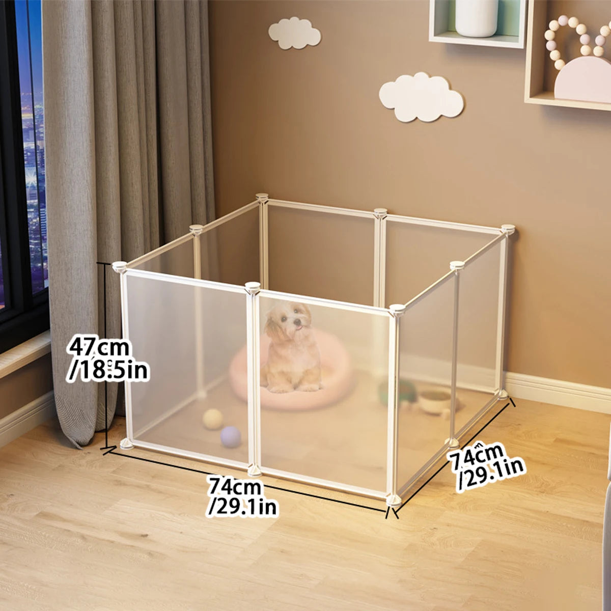 Pet Fence Double Layer Cat Cage Indoor Kitten Dog Gate