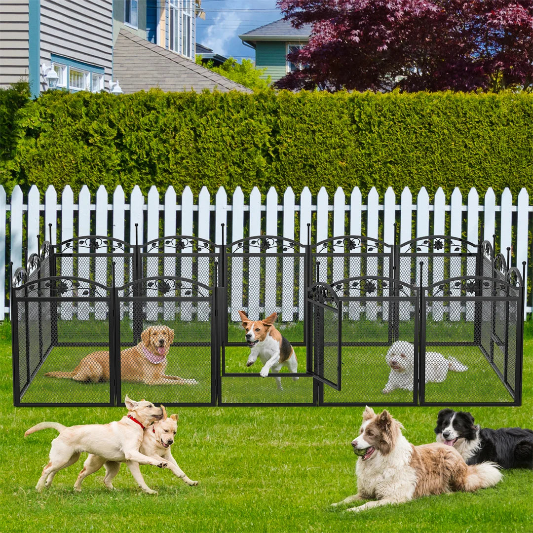 BINGOPAW 8-Panel Heavy Duty Dog Playpen for Indoor Outdoor Training