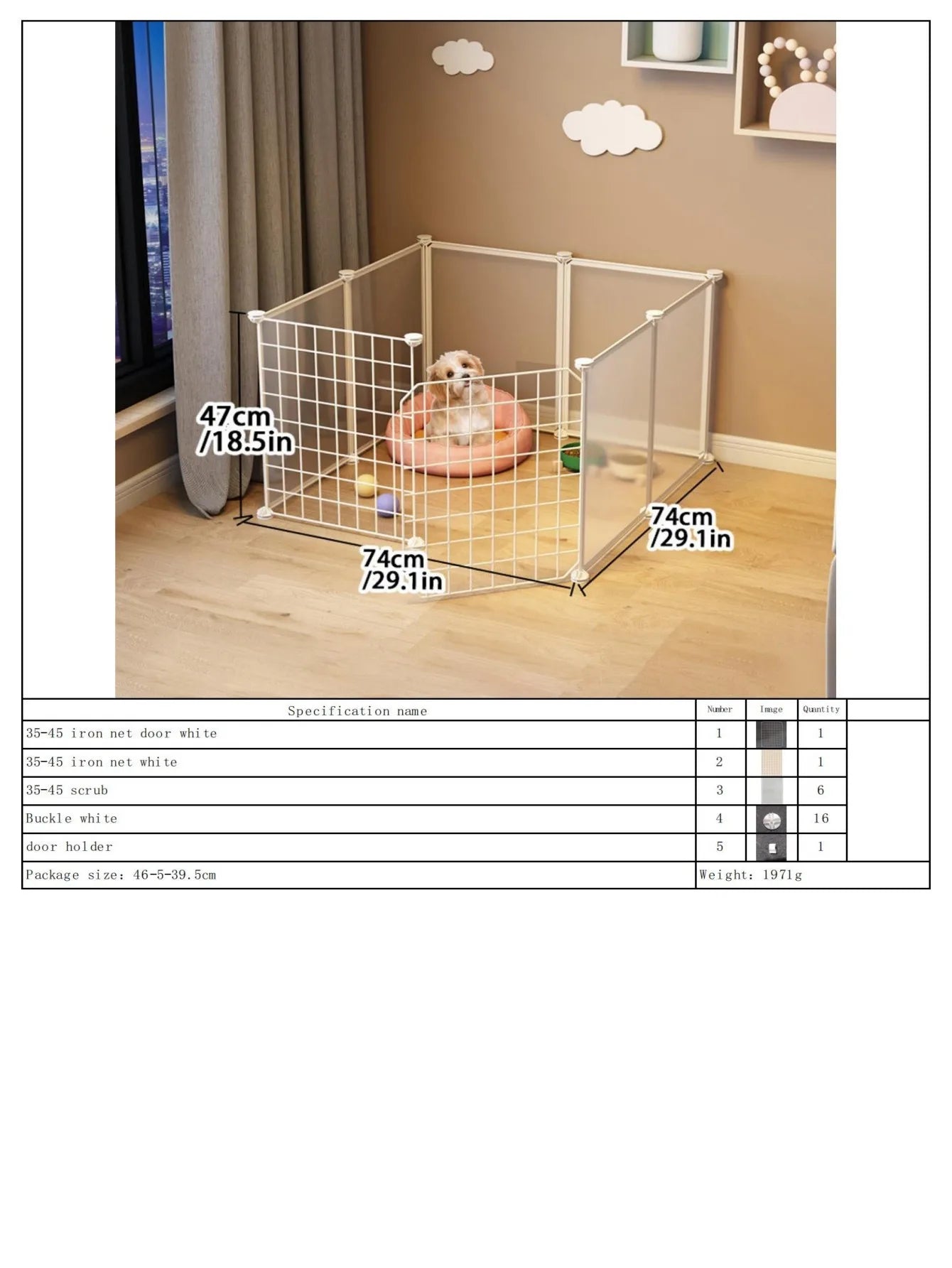 Pet Fence Double Layer Cat Cage Indoor Kitten Dog Gate