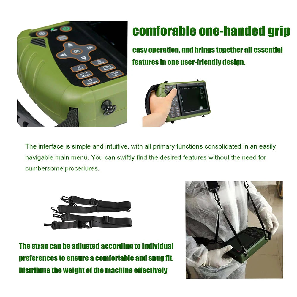 DAWEI Portable Veterinary Ultrasound Scanner for Pregnancy with 3.5MHz Probe