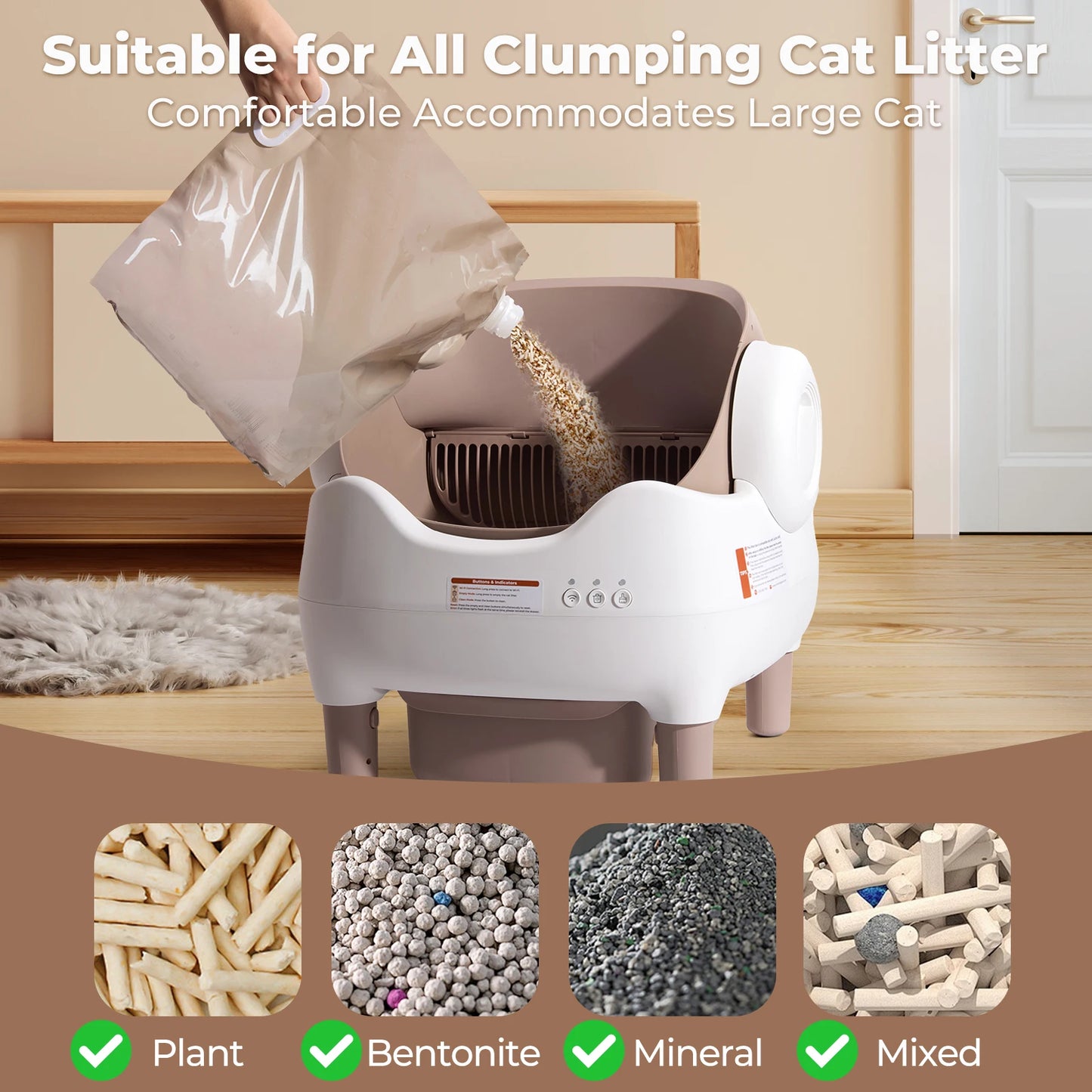 Lunapurr App-Controlled Self-Cleaning Cat Litter Box