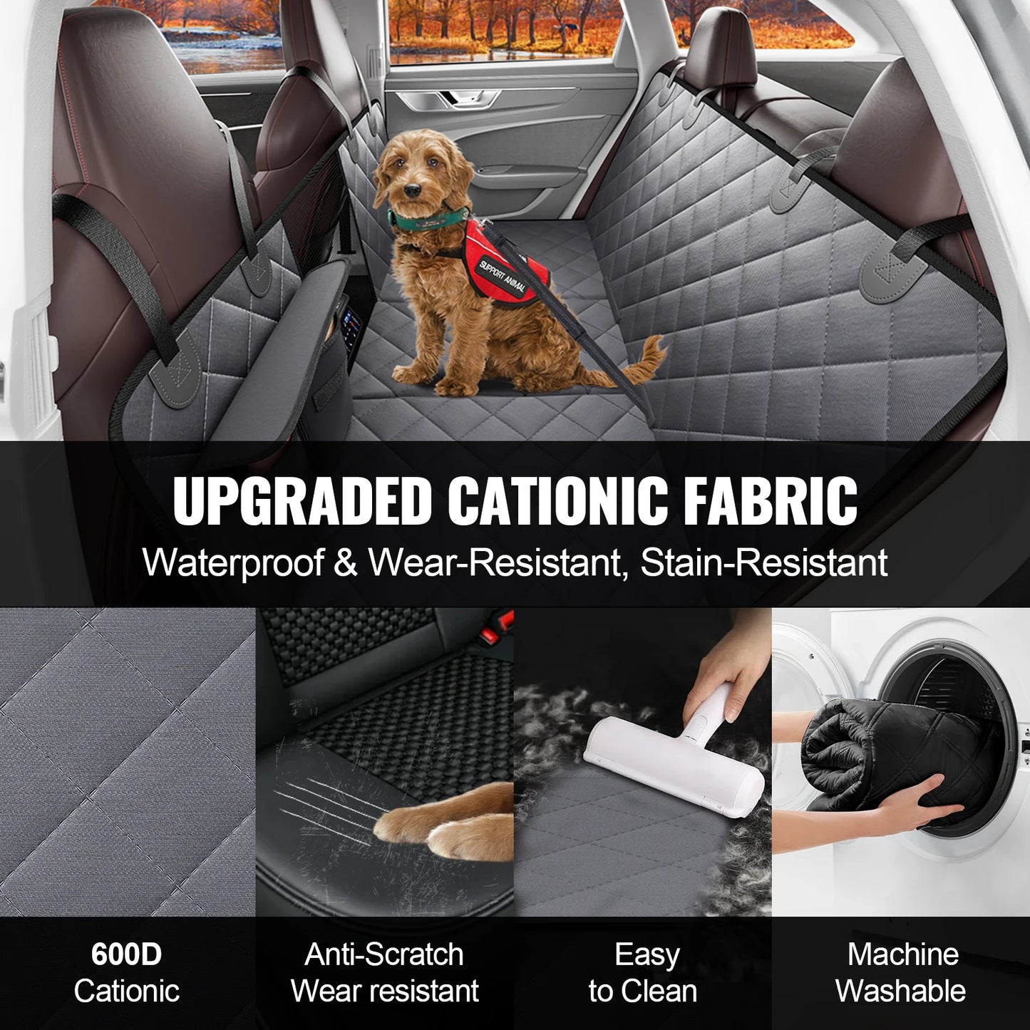 SucceBuy Back Seat Extender Dog Hammock For Car Waterproof Hard Bottom