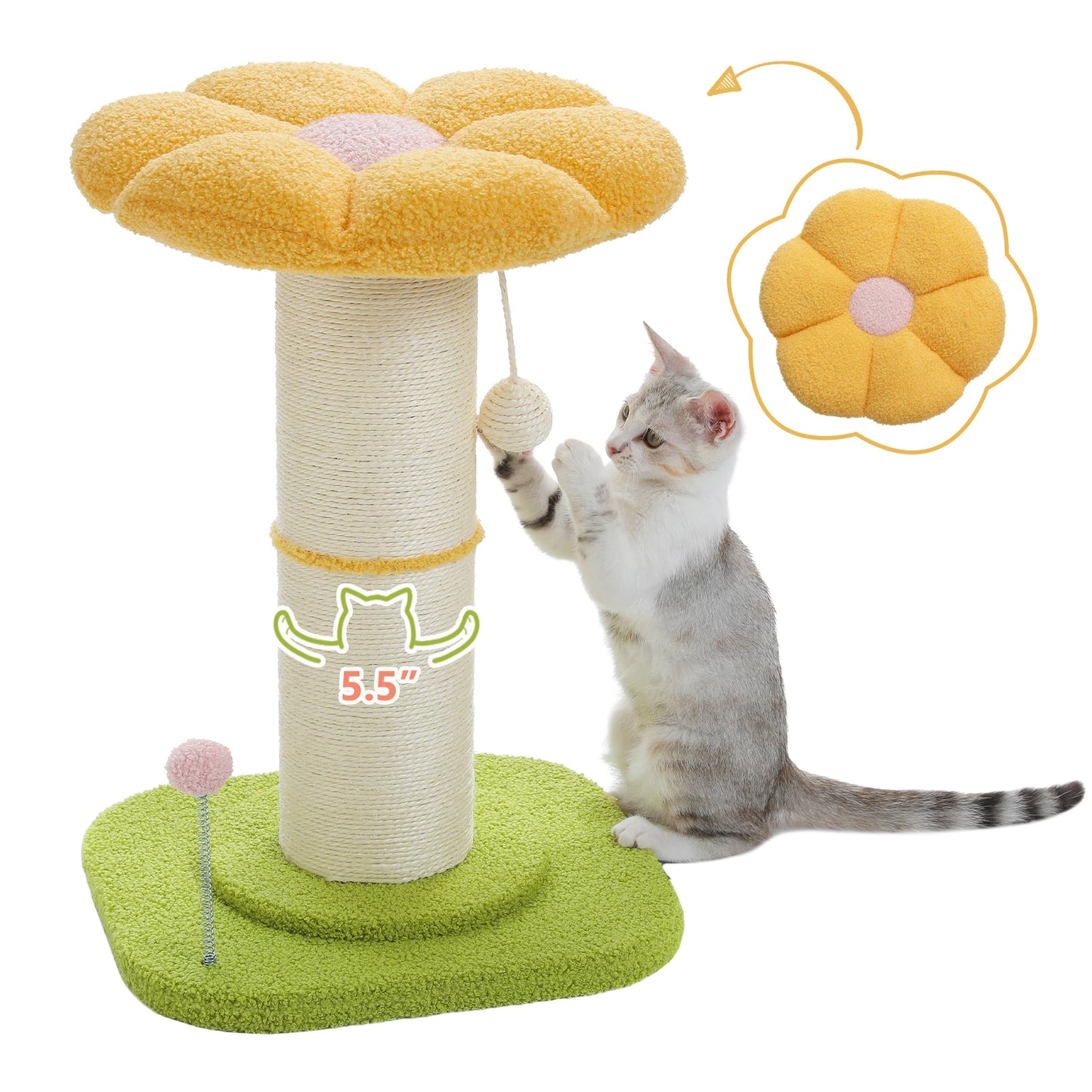 PAWZ Road Flower Cat Tree Scratching Post Indoor Use