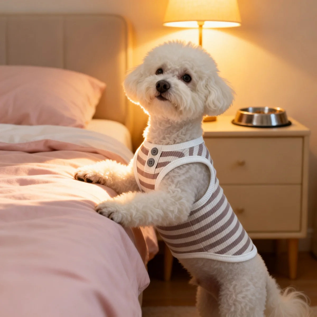 Striped Cool Pet Vest Breathable Summer Outfit For Dogs Cats