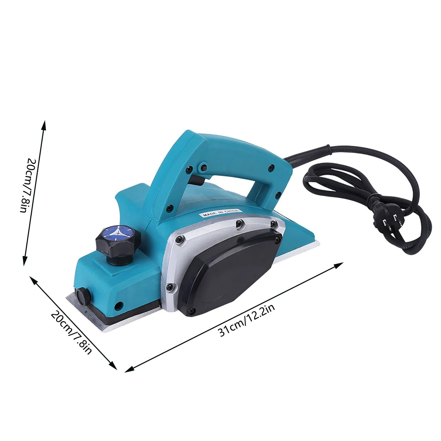 800W Portable Electric Wood Planer 16000RPM High-Speed Electric Corded Handheld Planers Power Tool for DIY Woodworking Tool